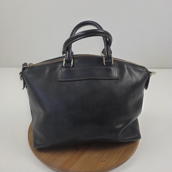 Dooney & Bourke Florentine Satchel Bag Womens Medium Black Leather Zip Top Purse - Picture 6 of 16